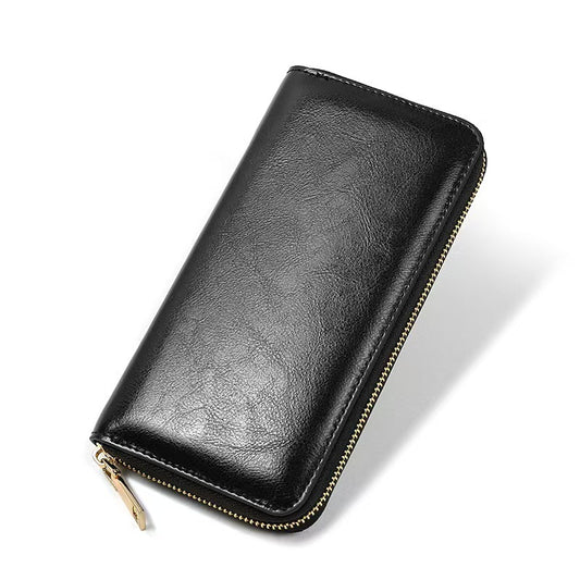 Black Long Wallet for men