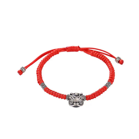 Fengshui Lion Red String Bracelet - Protection and Prosperity