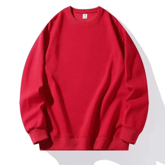 Cotton Red Long Sleeve Sweatshirt