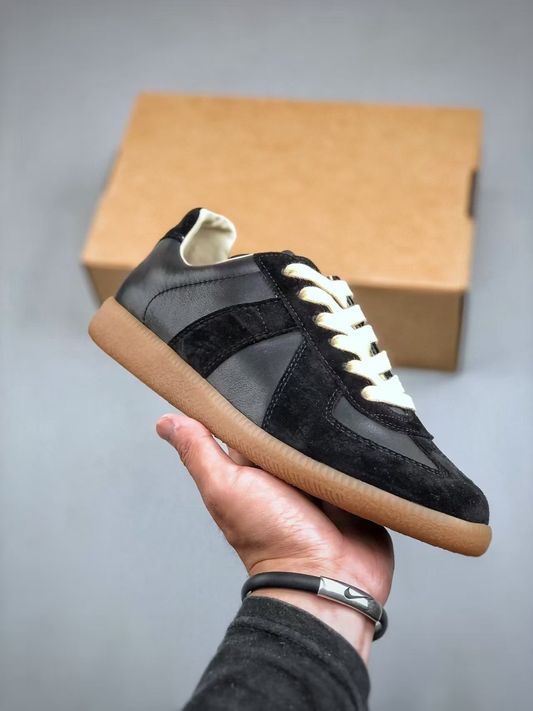 Leather Sneakers in Black