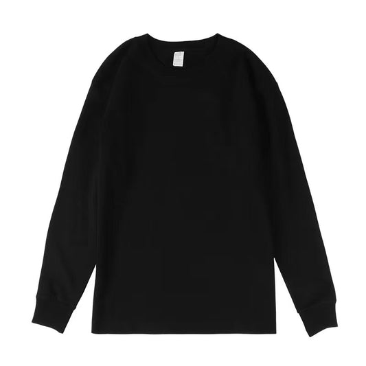 Schwarzes Langarm-T-Shirt