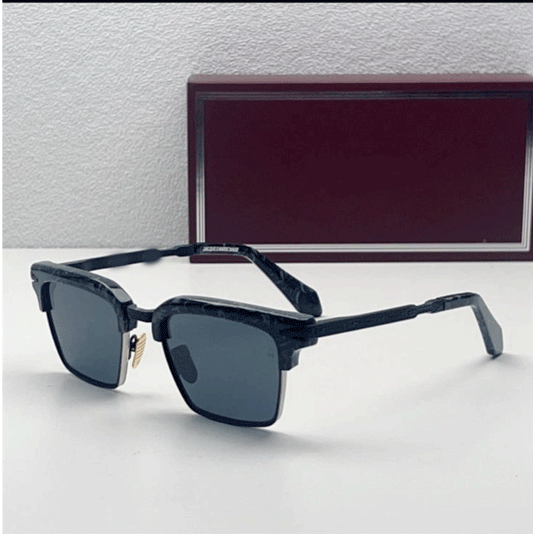 Frame Acetate and Titanium Sunglasses in Black