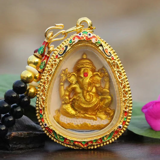 Elephant Ganesha Amulet Thai Pendant Necklace - Wish Fulfillment