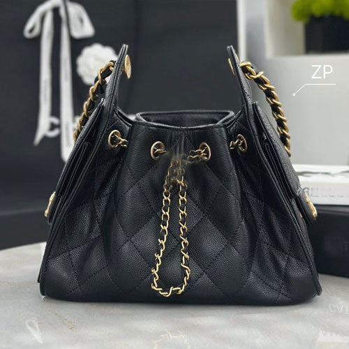 Black Leather Shoulder Bag