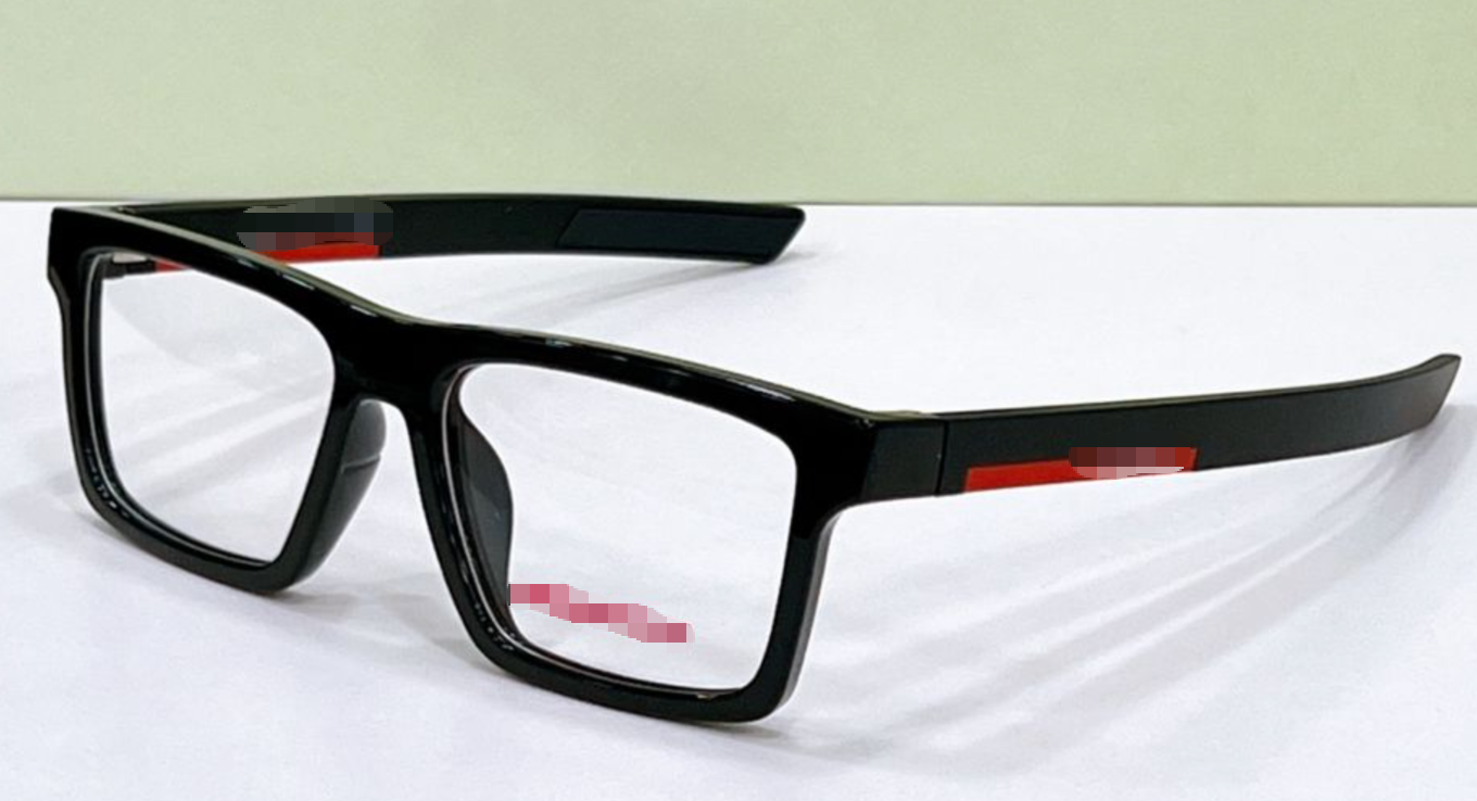 Men's Black Rectangle Eyeglasses Frame