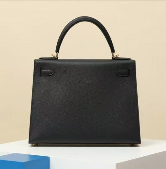 Head layer cowhide outer seam shoulder bag