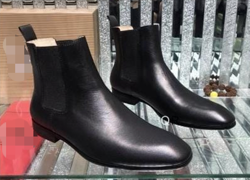 Luxury Men Boots | Black Leather Red Bottom Shoes