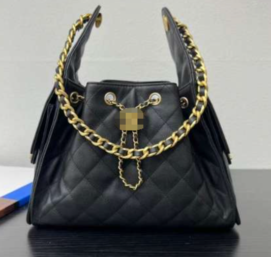 Vintage gold chain handbag